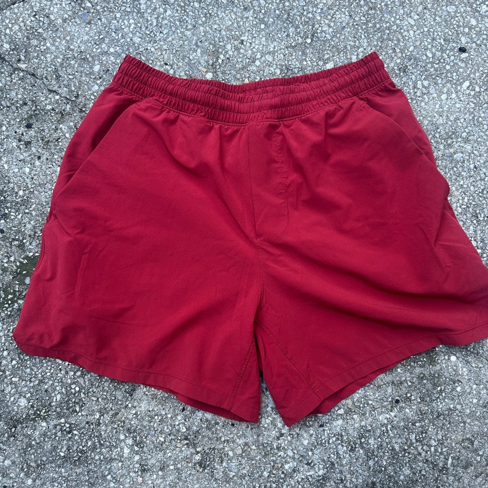 Lululemon Dark Red Pace Breaker Lined Shorts Mens Medium